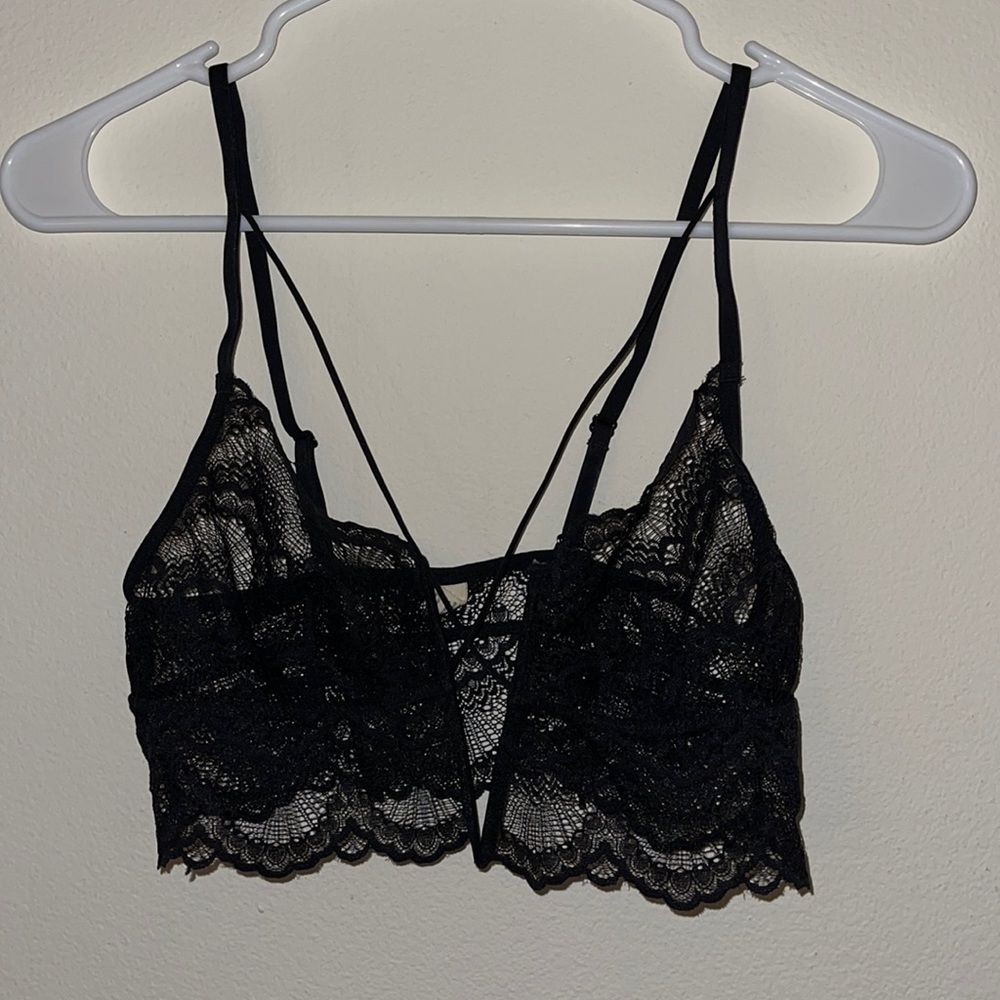 Black lace bralette